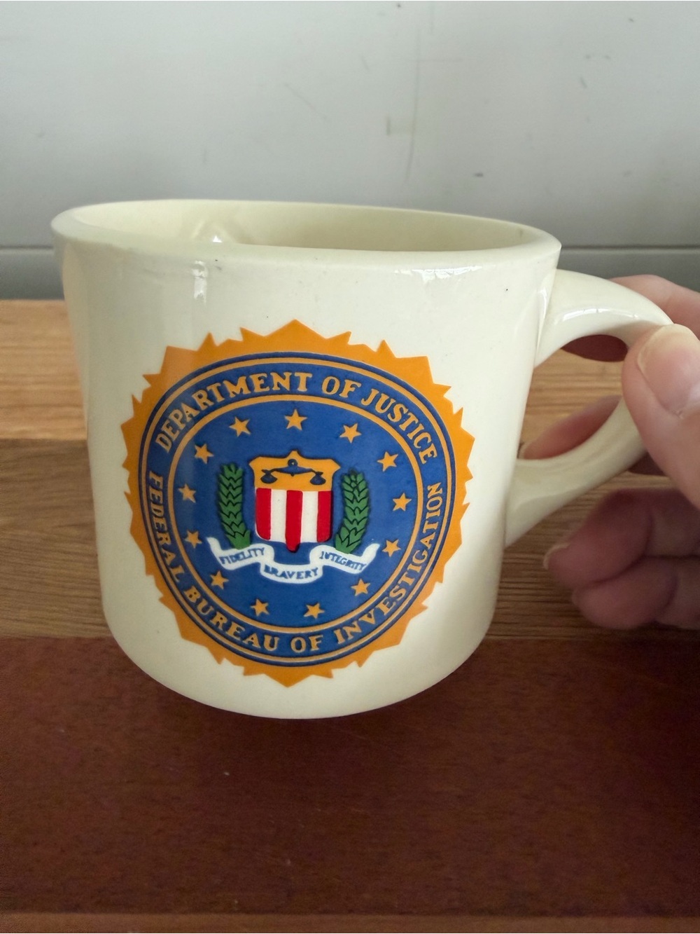 Vintage Department of Justice FBI Coffee Mug ATCO